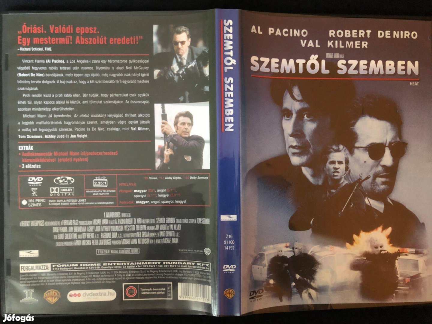 Szemtől szemben (karcmentes, Al Pacino, Robert De Niro) DVD