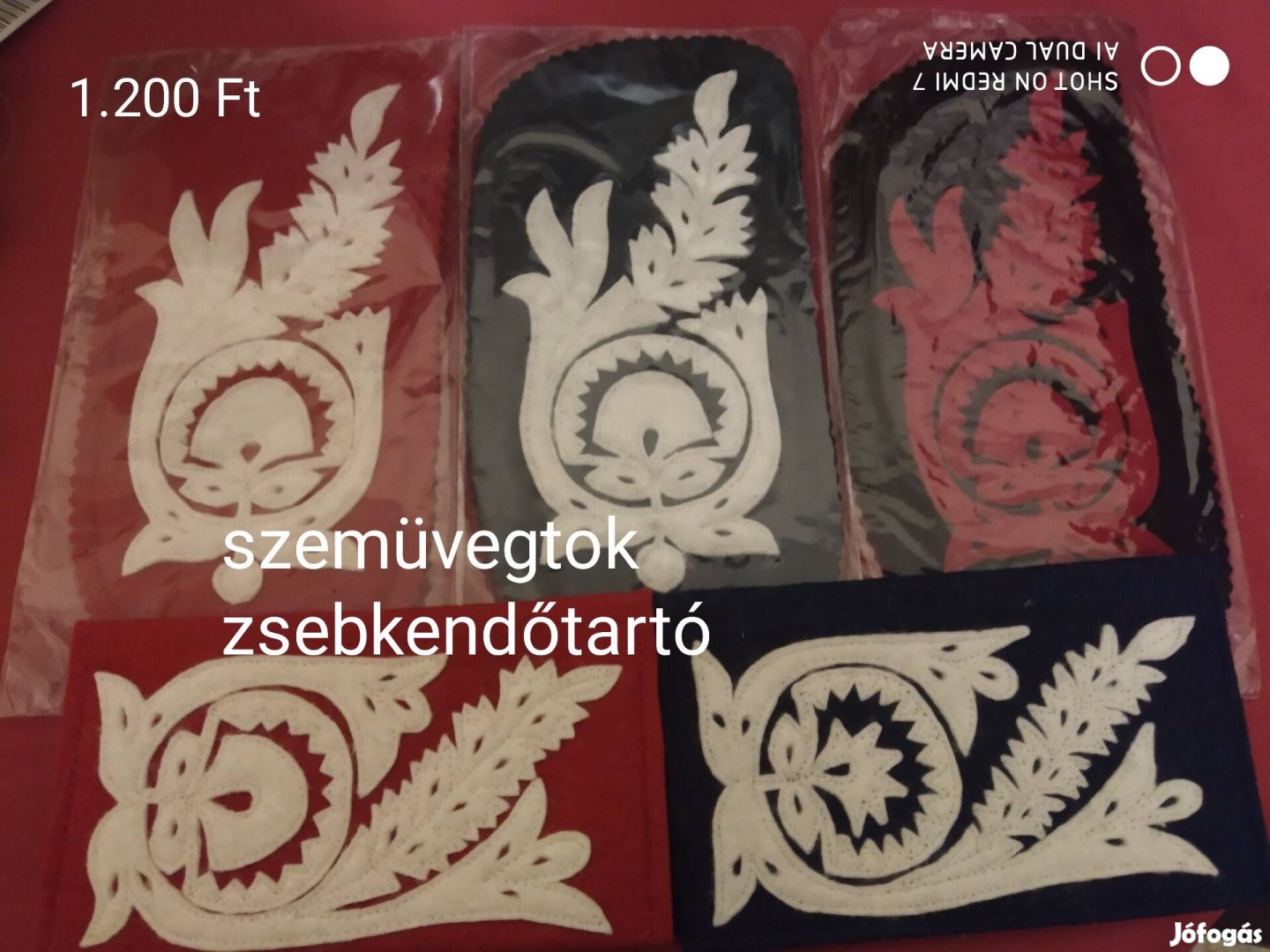 Szemüvegtok textil kézműves