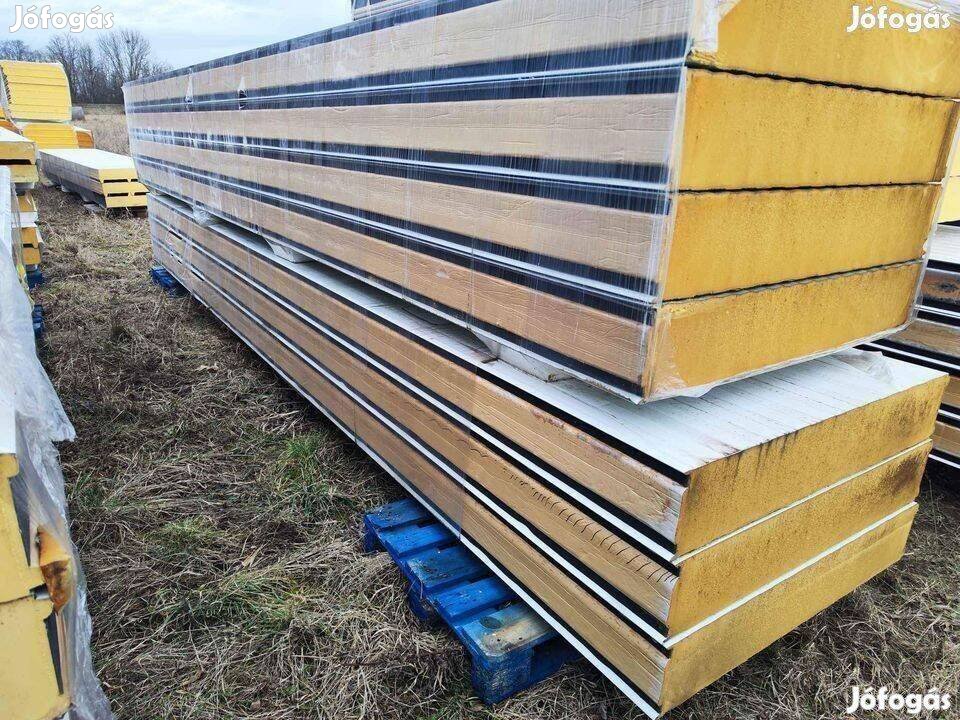 Szendvicspanel - oldalpanel 120mm Új, PIR habos, Készletről