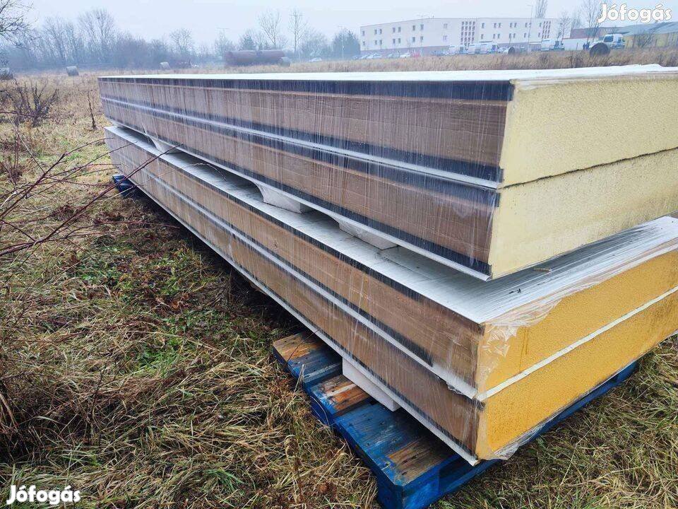 Szendvicspanel - oldalpanel 200mm Új, PIR habos, Készletről