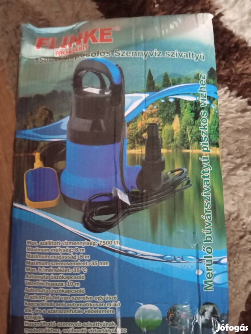 Szennyvíz vagy víz szivattyú úszó kapcsolos 