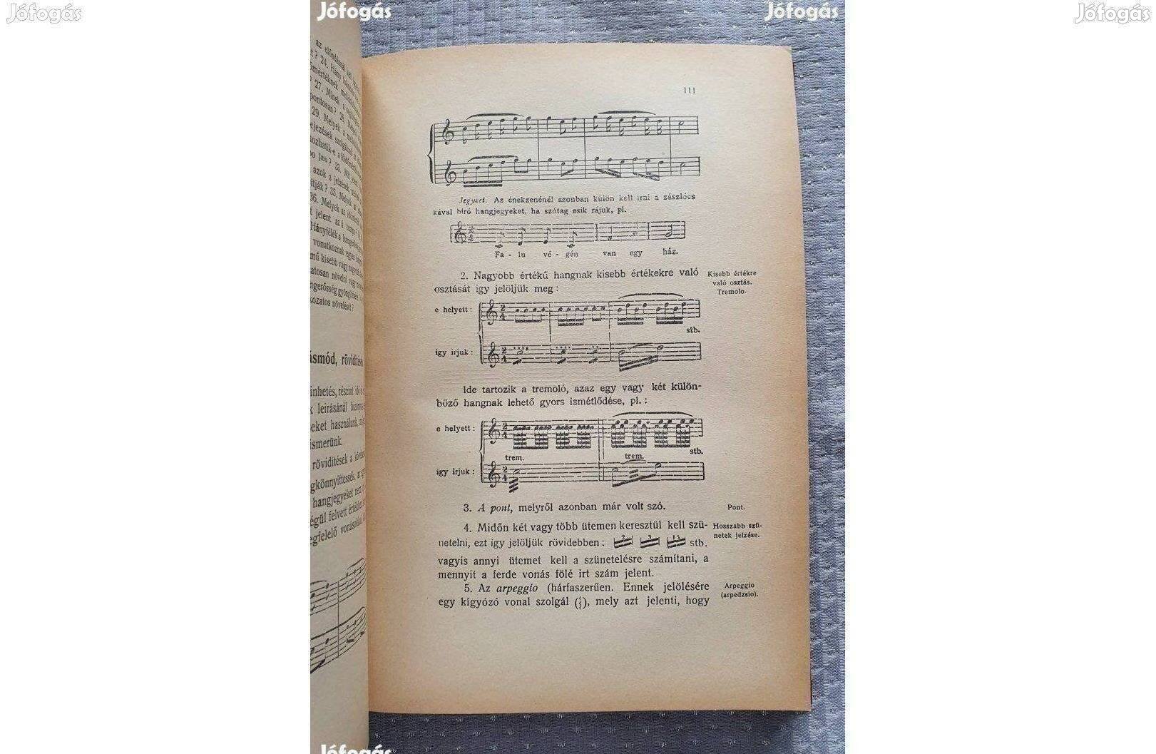 Szent-Gály Gyula: Zene-elmélet I.II.III. antik könyv 1911