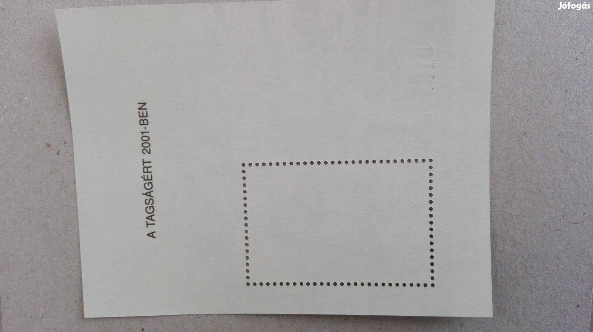 Szent István 2001-es emlékív 74-dik bélyegnap Ritka hátlapi