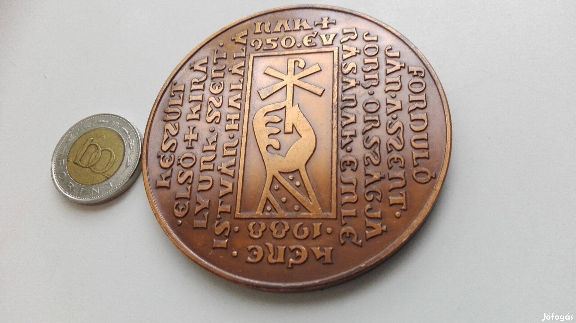 Szent István király 1988-as bronz érem halálának 950.évfordu