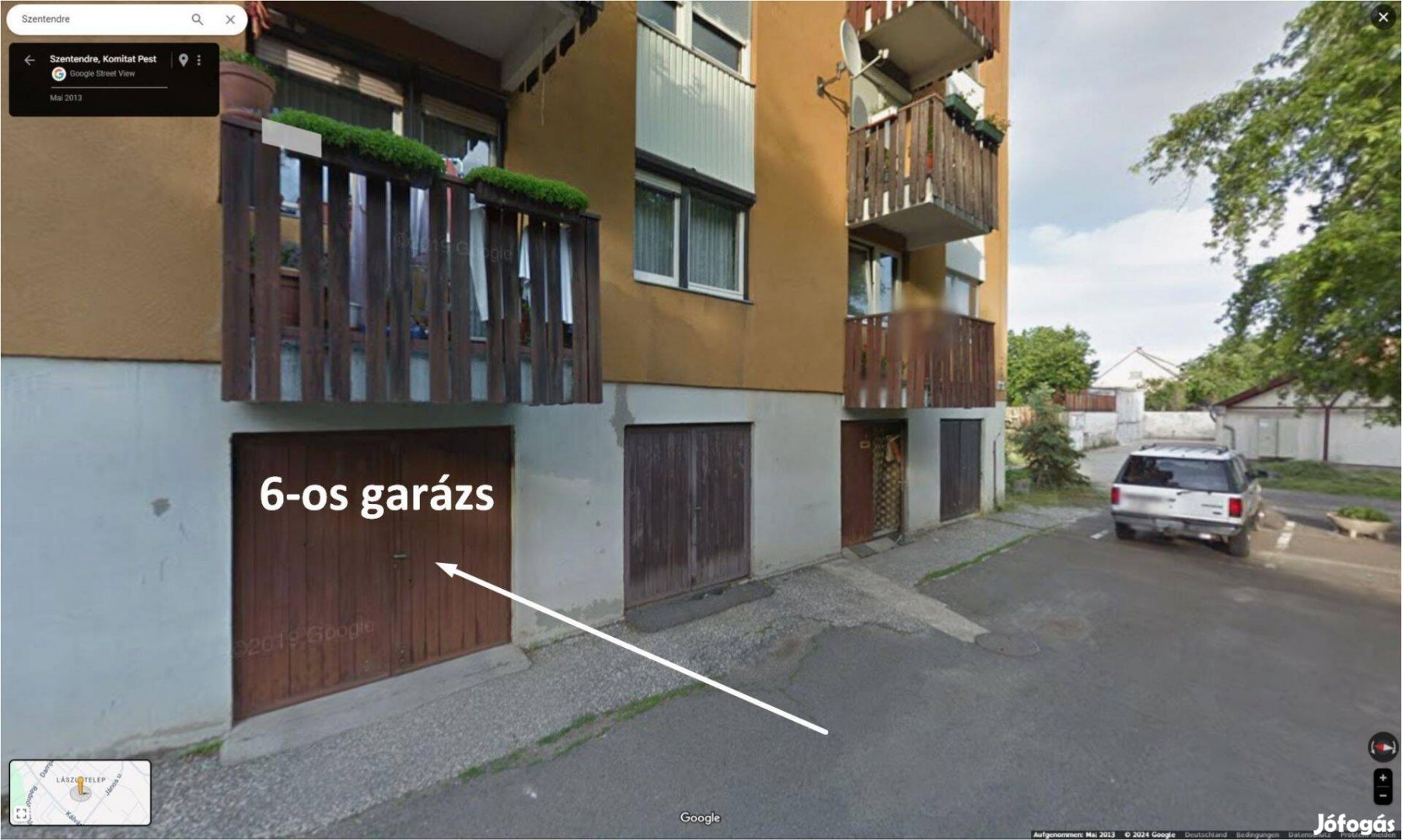 Szentendrén 32m2-es fútött garázs eladó