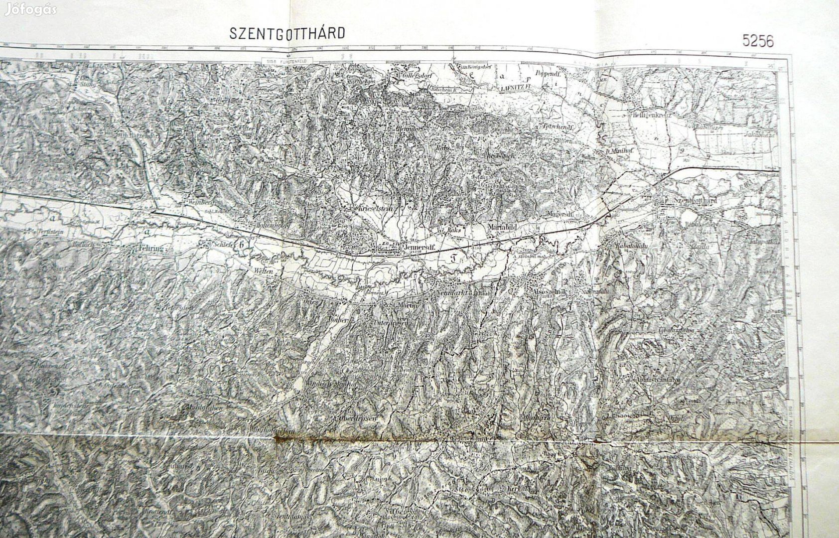 Szentgotthárd környéke régi térkép 1926. 5256