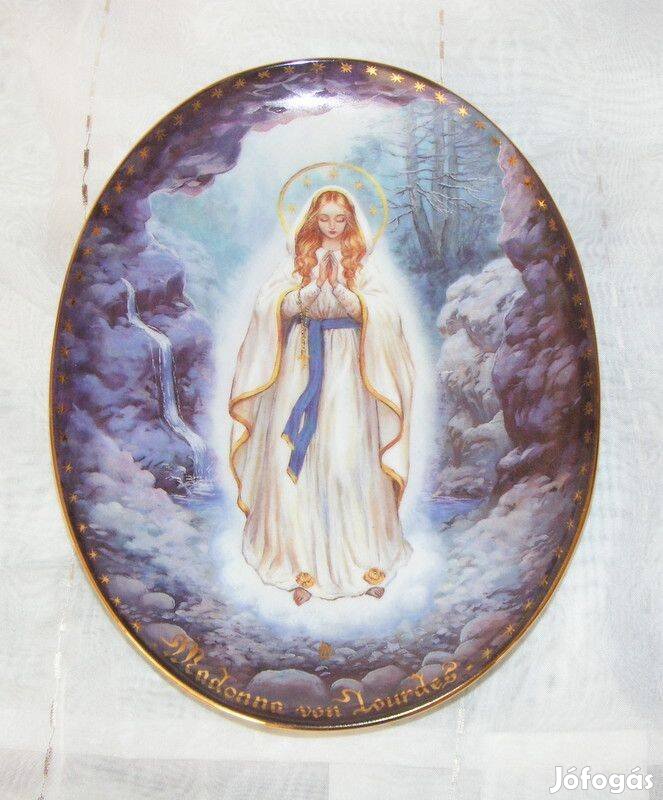 Szentképes Madonna porcelán falitányér
