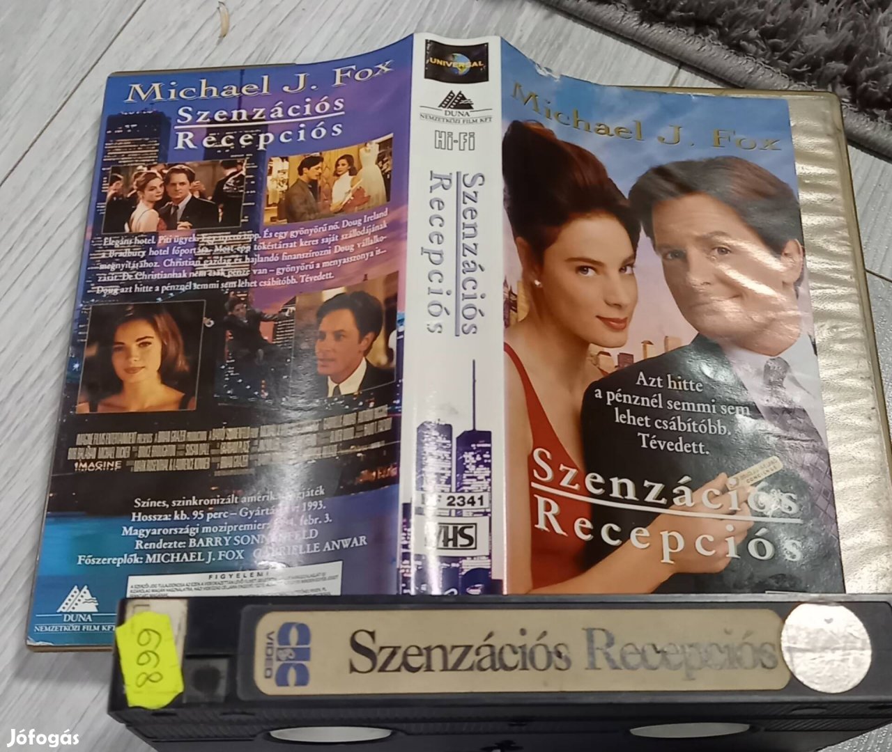 Szenzációs recepciós - vígjaték vhs- Michael J Fox