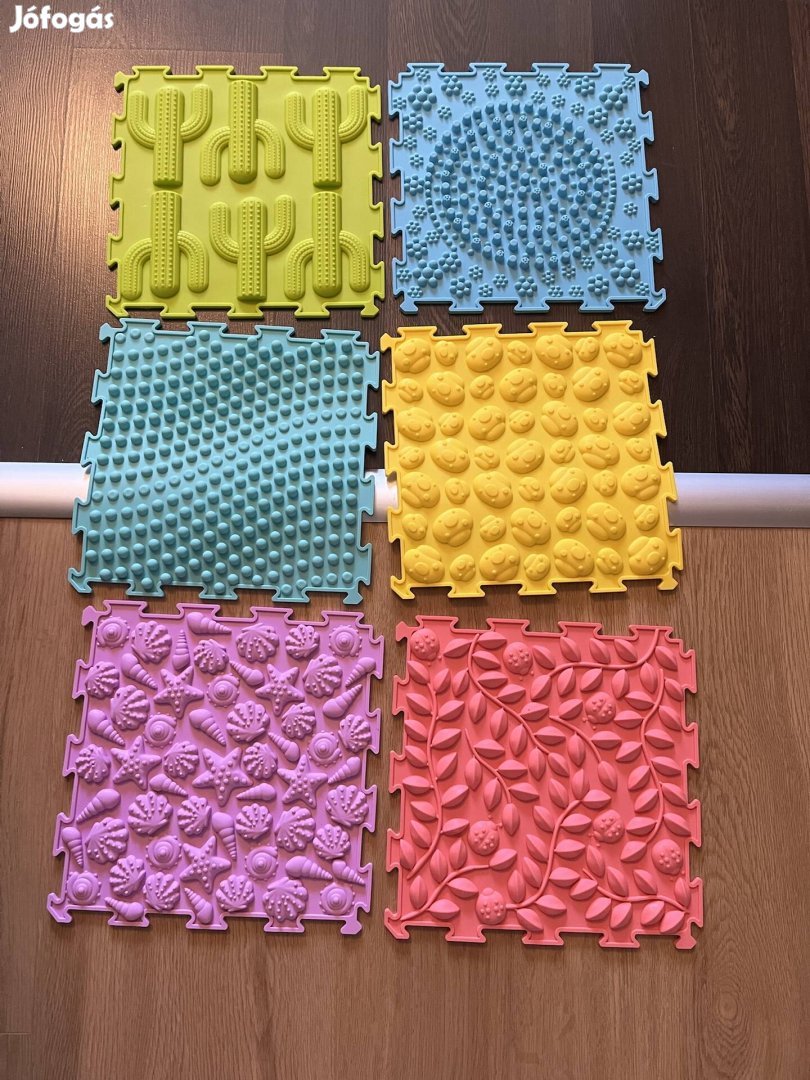 Szenzoros muffik jellegű ortopéd szőnyeg. 6 elem