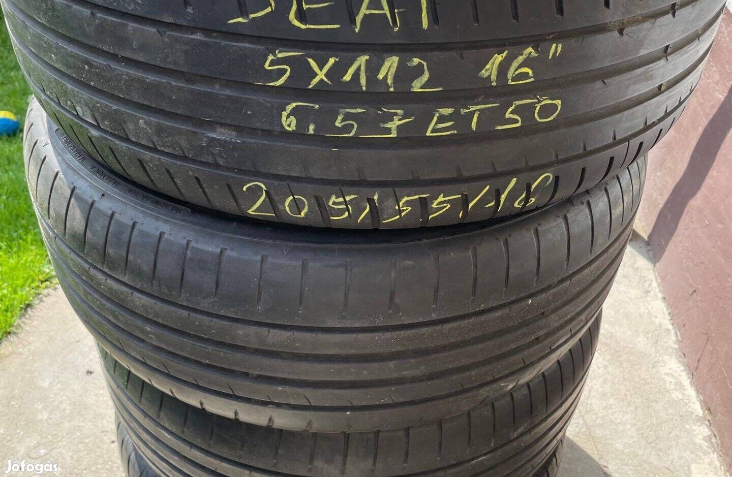 Szép 5x112 osztóra 16" alufelnis kerekek Seatról nyári gumikkal