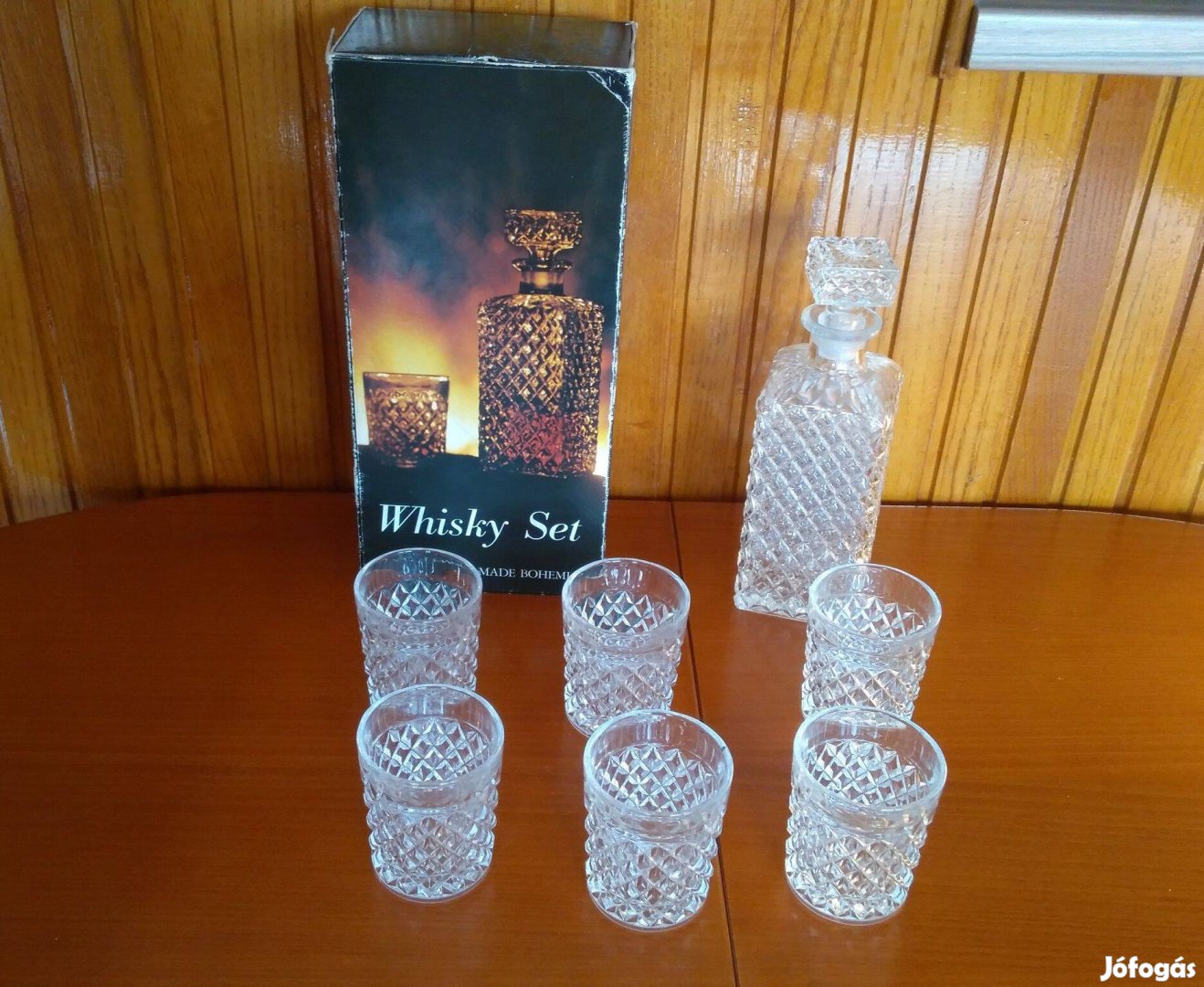 Szép 6 személyes whisky készlet eredeti dobozában Új!