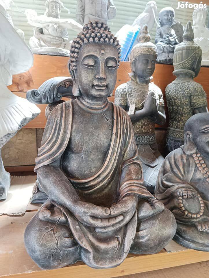 Szép Bronz ozott Buddha kerti kő szobor Fagyálló műkő