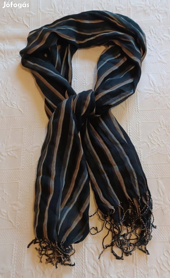 Szép Elegáns Newsmen FeketeSzürkeBézs Csíkos Férfi Sál
