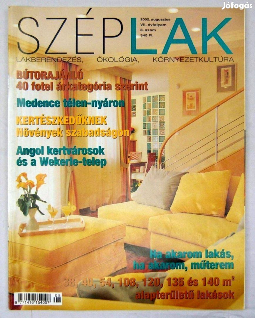 Szép Lak 2002/8.szám Augusztus (tartalomjegyzékkel)