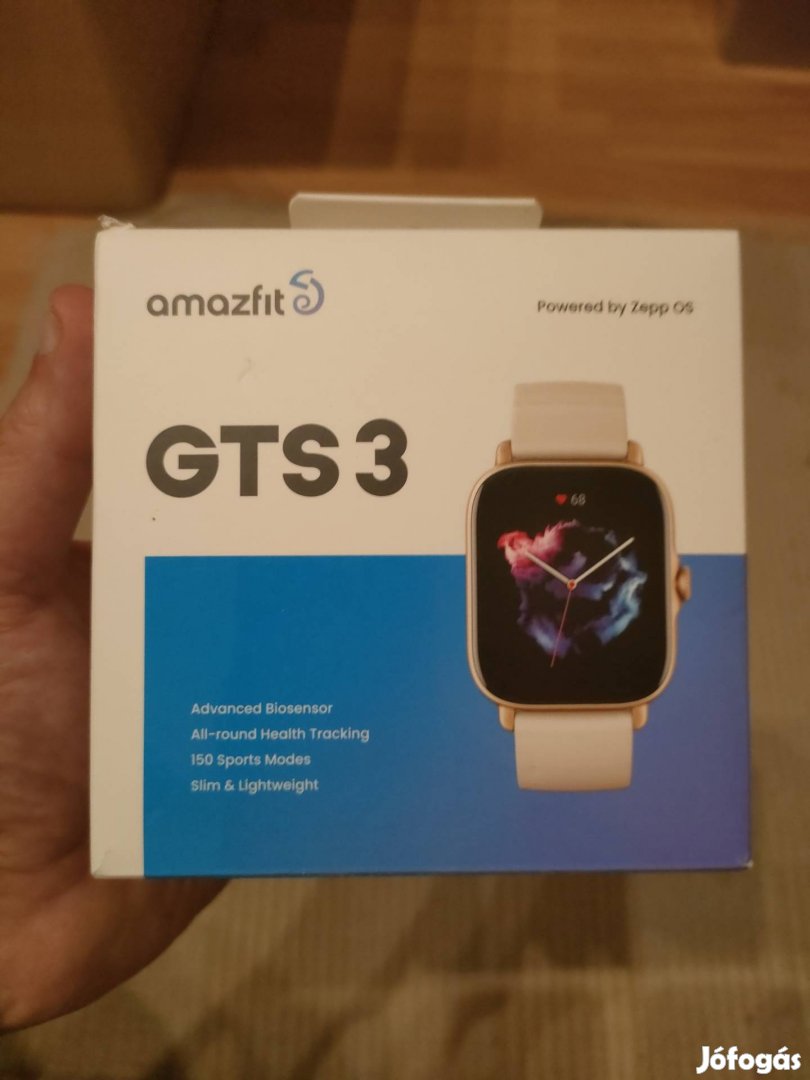 Szép állapotú Amazfit GTS3 Ivory White okosóra dobozával