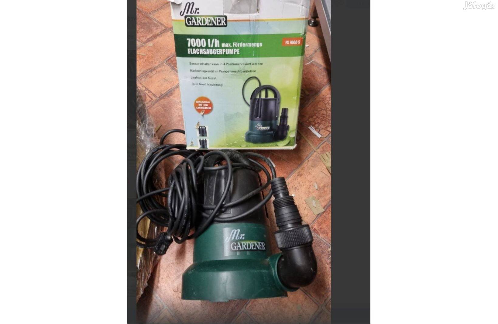 Szép állapotú, Mr. Gardener lapos szivattyú, 400W-os búvárszivattyú