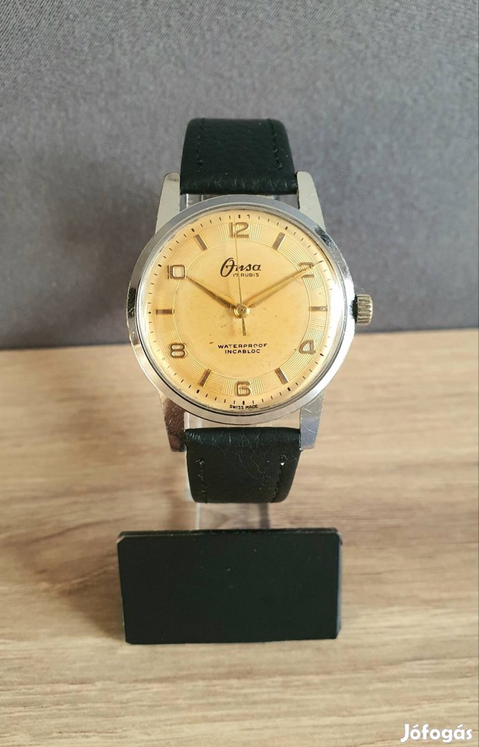Szép állapotú svájci Onsa férfi karóra a 60s évekből
