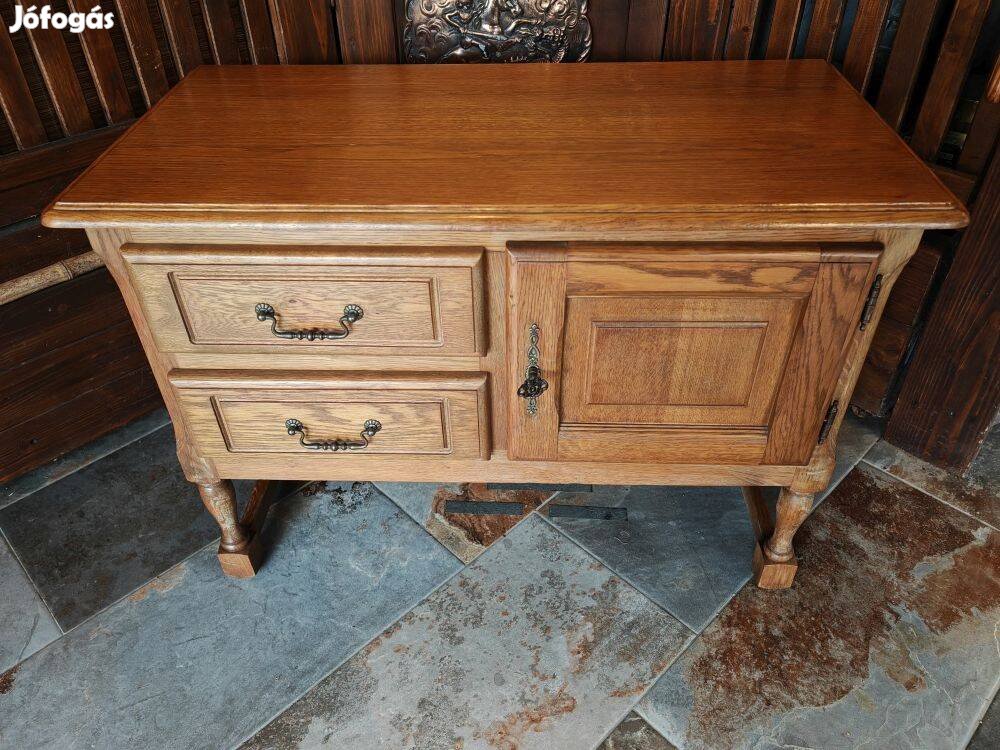 Szép állapotú tölgy komód tölgyfa tv szekrény tálaló