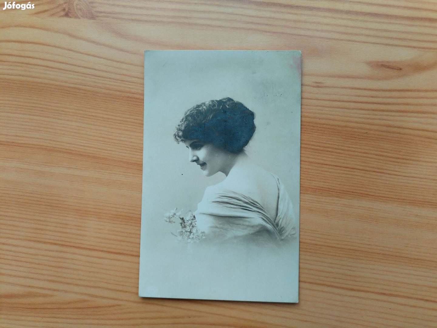 Szép női mellképes 1916-os szép írásal képeslap