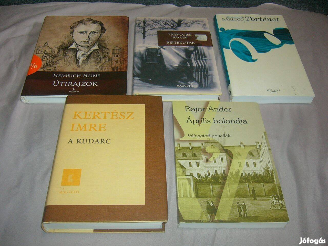 Szépirodalmi könyvek - Heinrich Heine, Francoise Sagan, Kertész Imre s