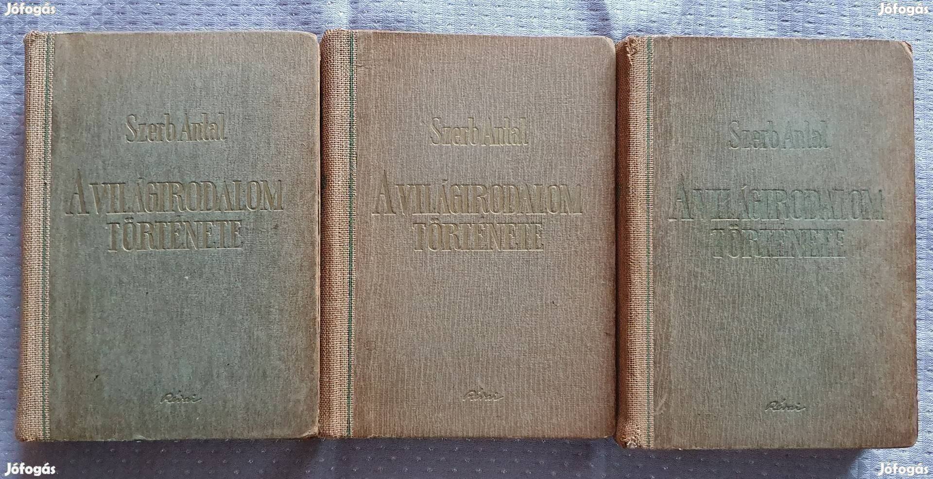 Szerb Antal: A világirodalom története I.II.III. 1942/1943