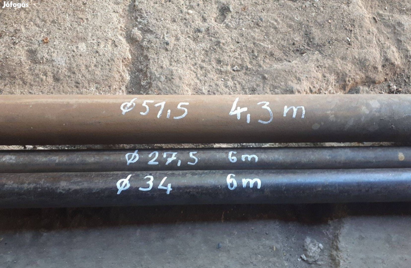 Szerkezeti vas cső D=27,5mm, L=6m