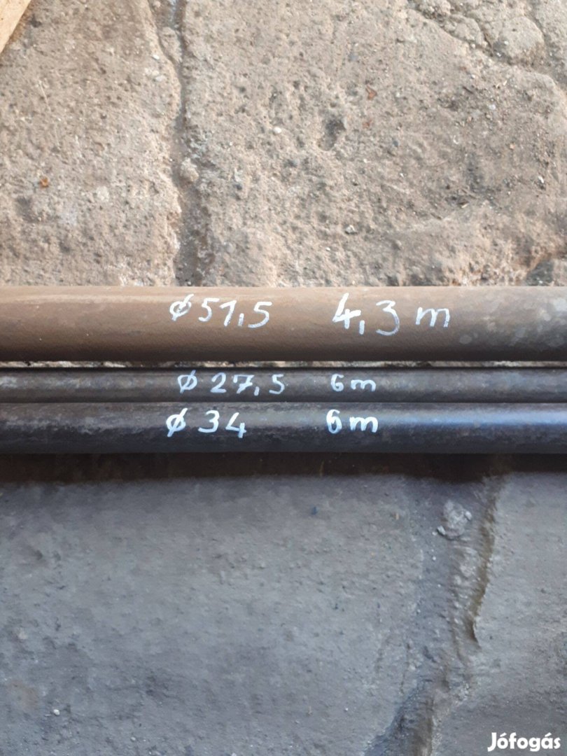 Szerkezeti vas cső D=34mm, L=6m