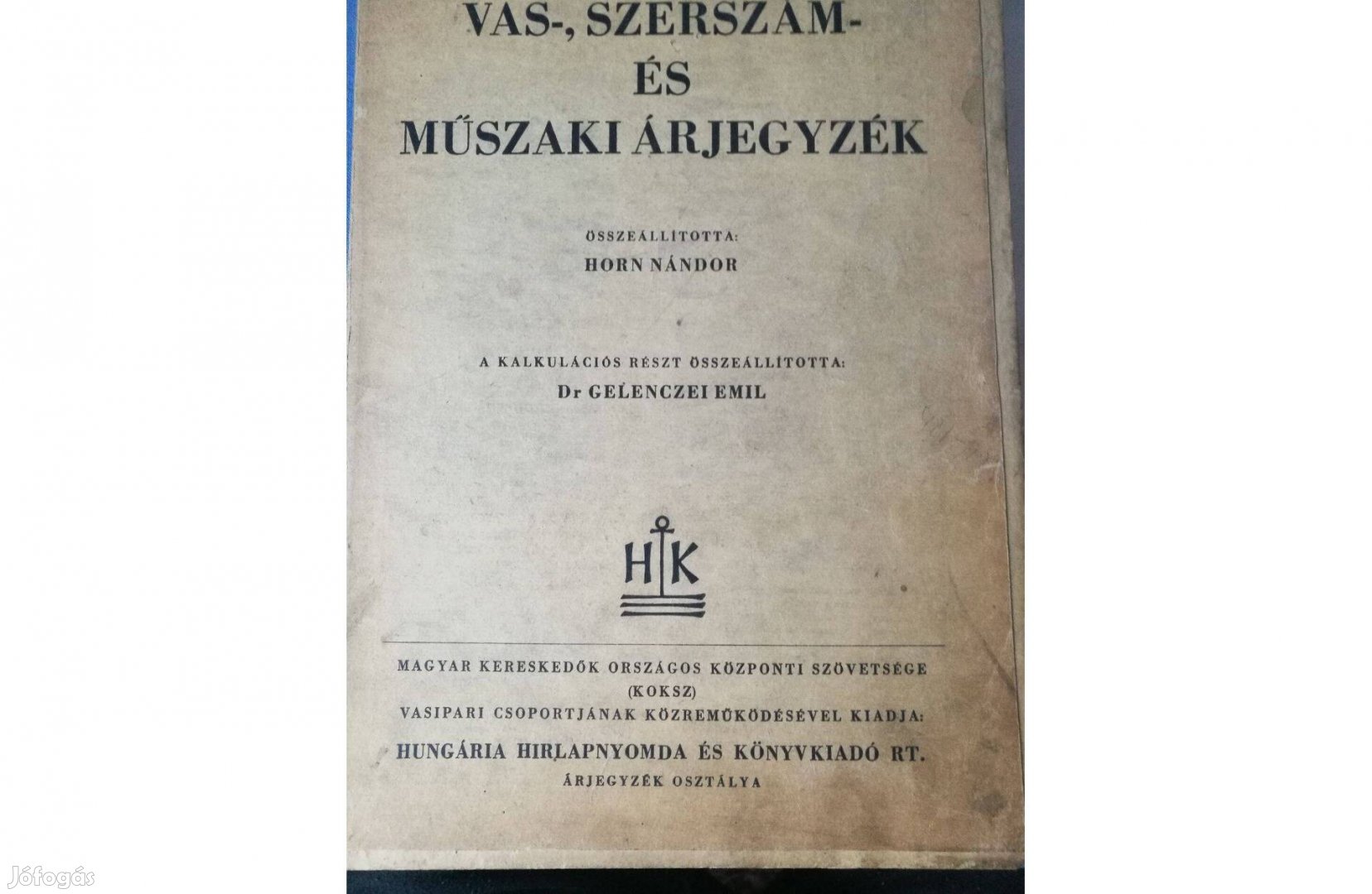 Szeszám, vas műszaki árjegyzék