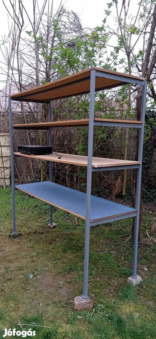 Szétcsavarozható vasvázas polc 200x67x195cm csere