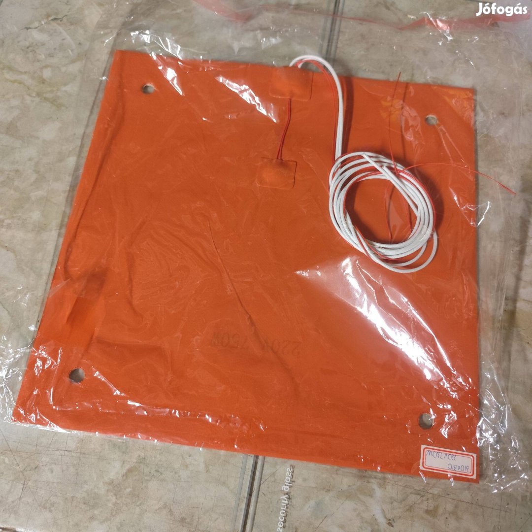 Szilikon fűtőpad 3D nyomtató tárgyasztalhoz 310x310mm 750W 220V