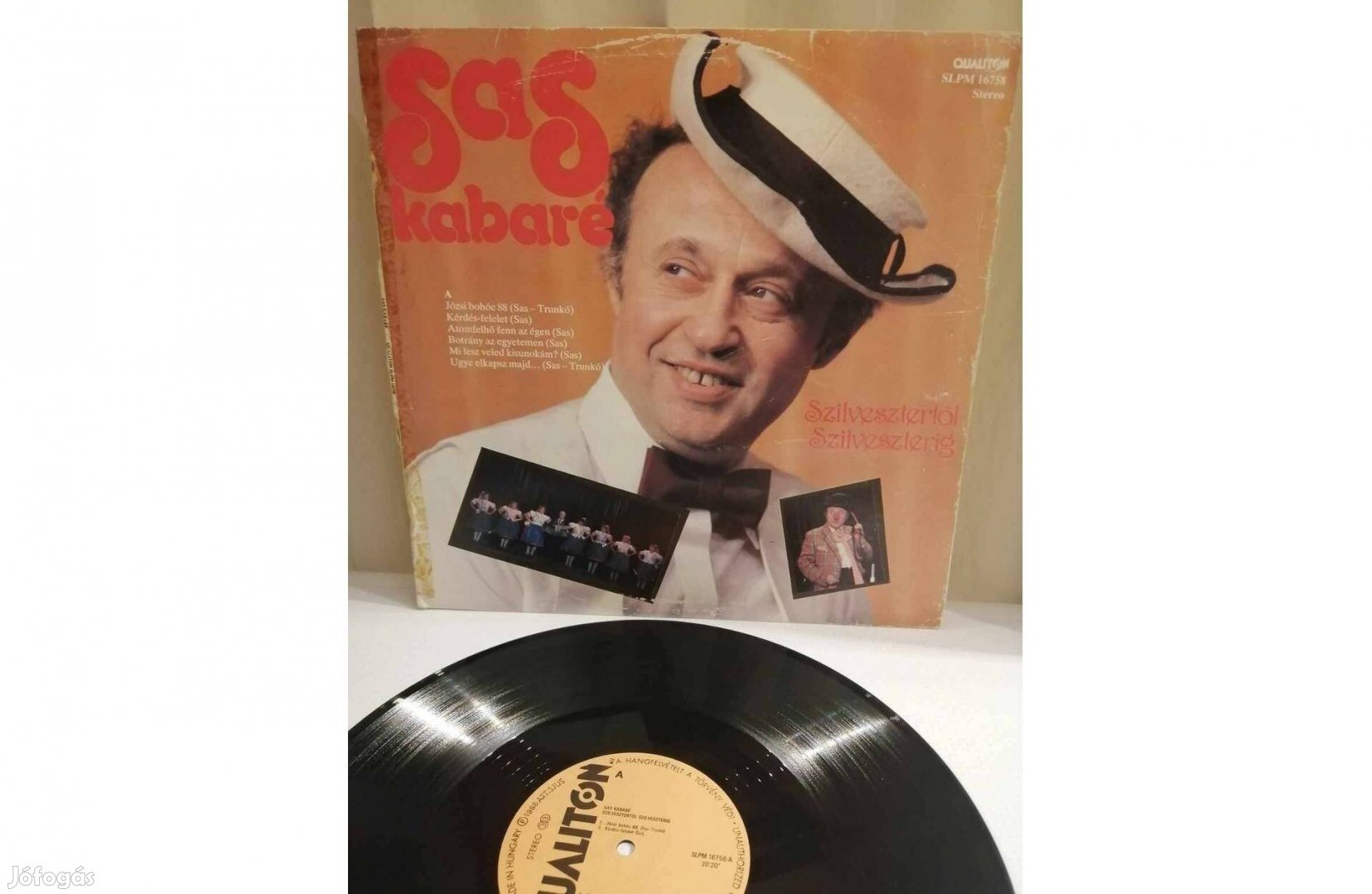 Szilvesztertől-szilveszterig Sas kabaré bakelit lemez eladó!