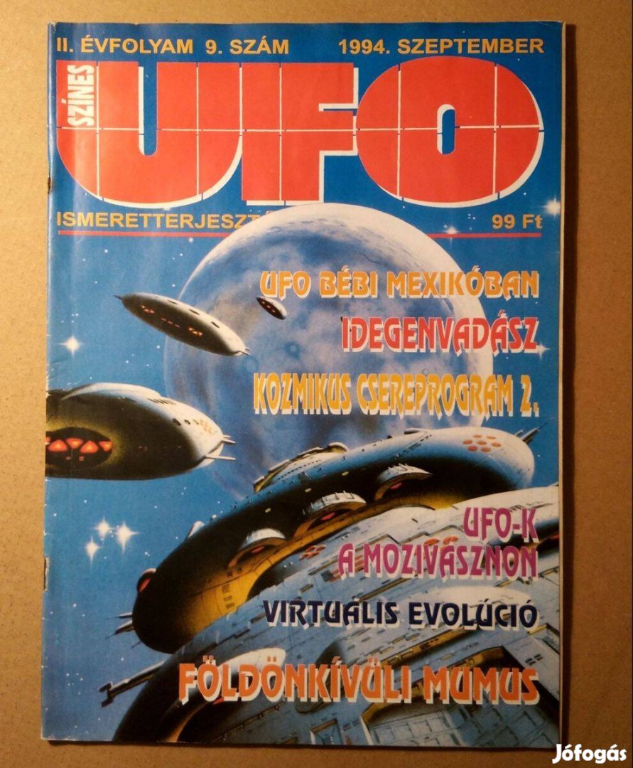 Színes UFO 1994/9 Szeptember (10.szám) 7kép+tartalom