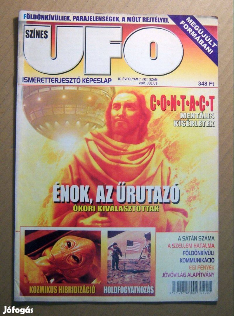 Színes UFO 2001/7 Július (92.szám) 6kép+tartalom