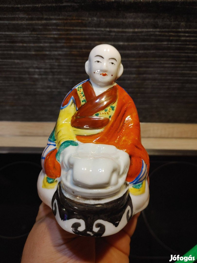 Színes budha porcelán szobor asztaldísz