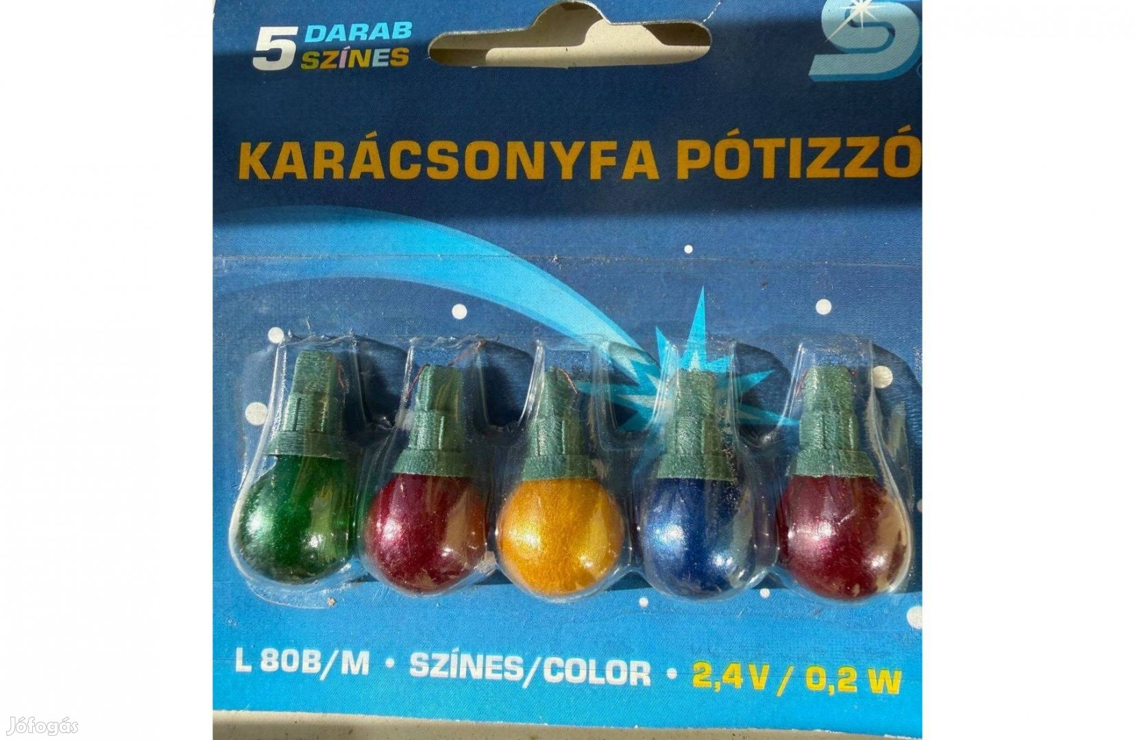 Színes füzérsor pótizzó 2,4V 0,2W
