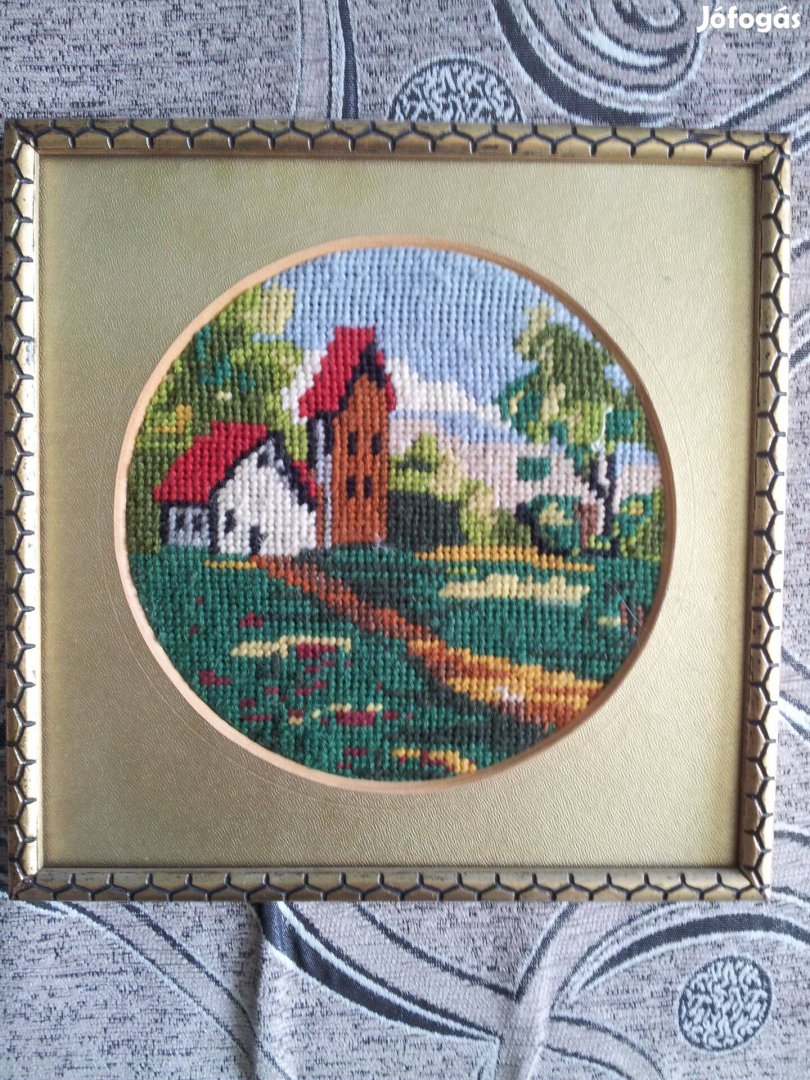 Színes házikók goblein kép