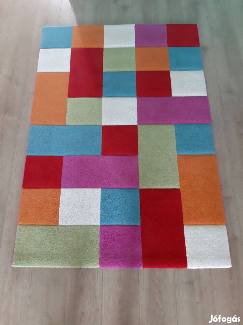 Színes kockás darabszőnyeg 120x170 cm