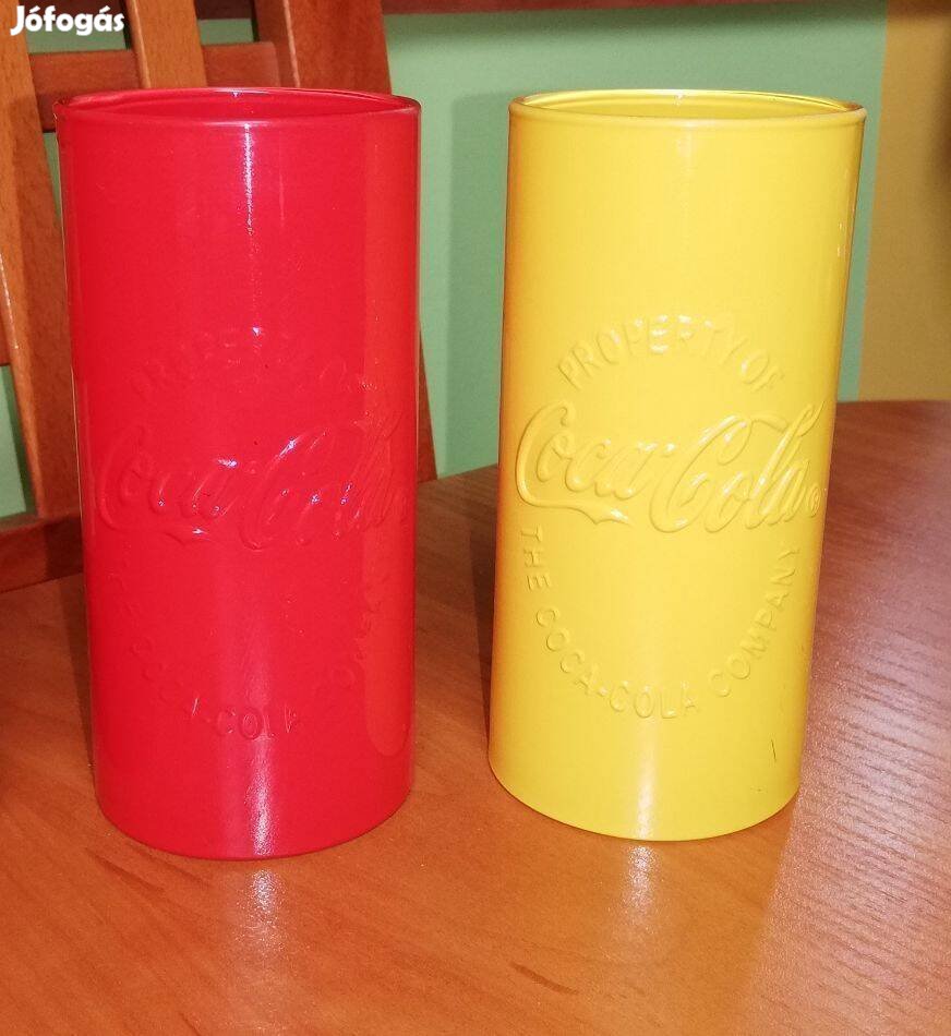 Színes mekis Mc donalds coca-cola pohár piros sárga 3 db