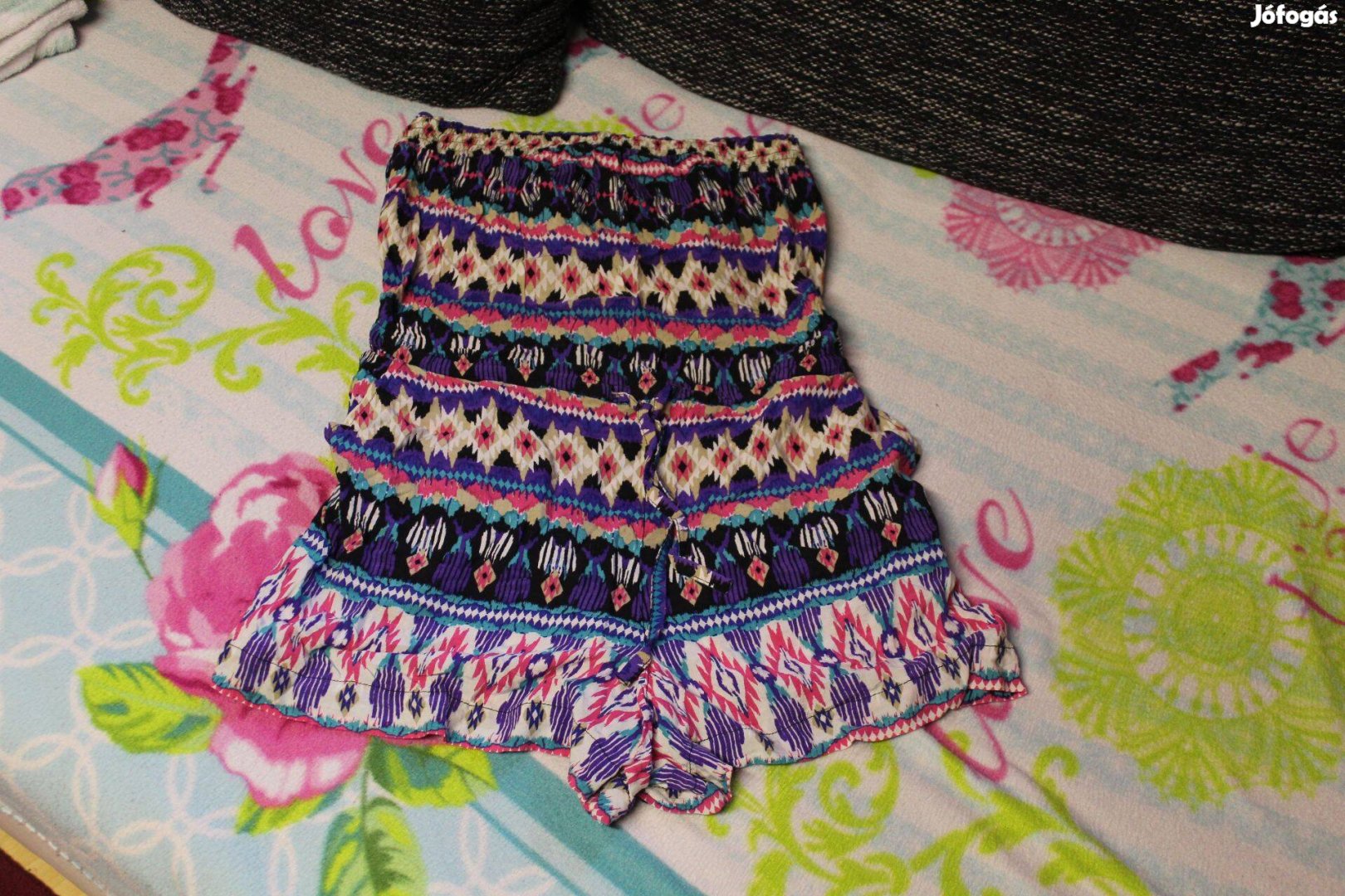 Szines-mintas noi overal, 2x viselt, 36