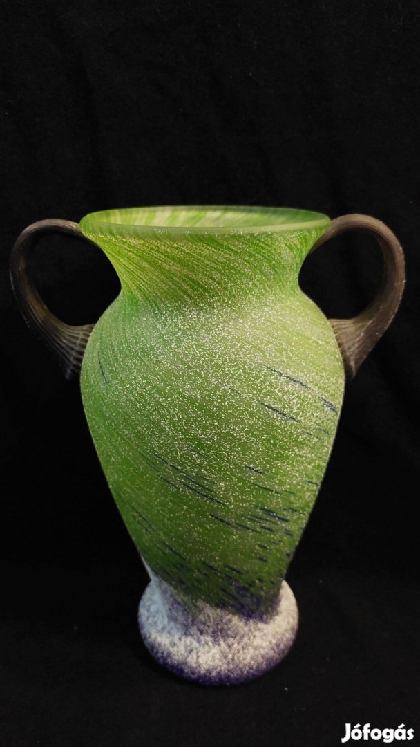 Színes üveg váza 26 cm