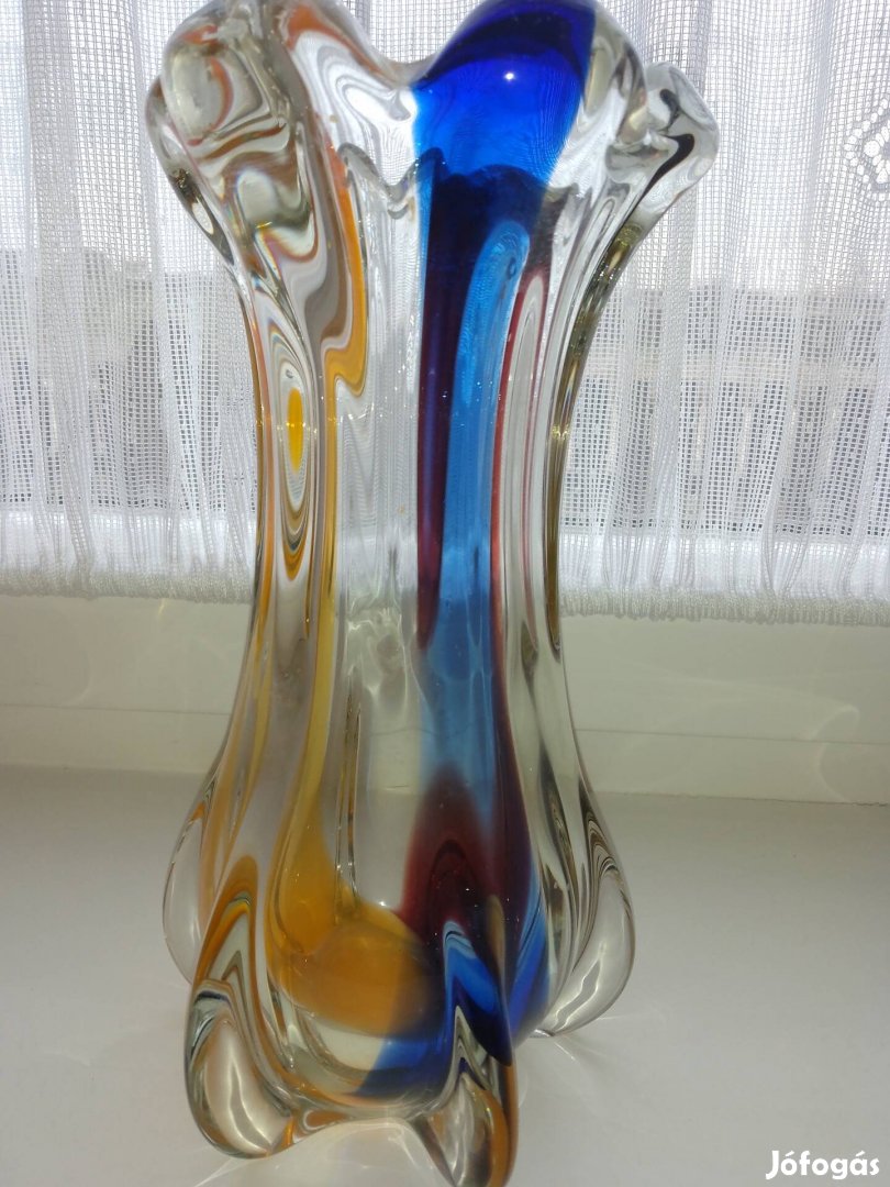 Színes üveg váza 