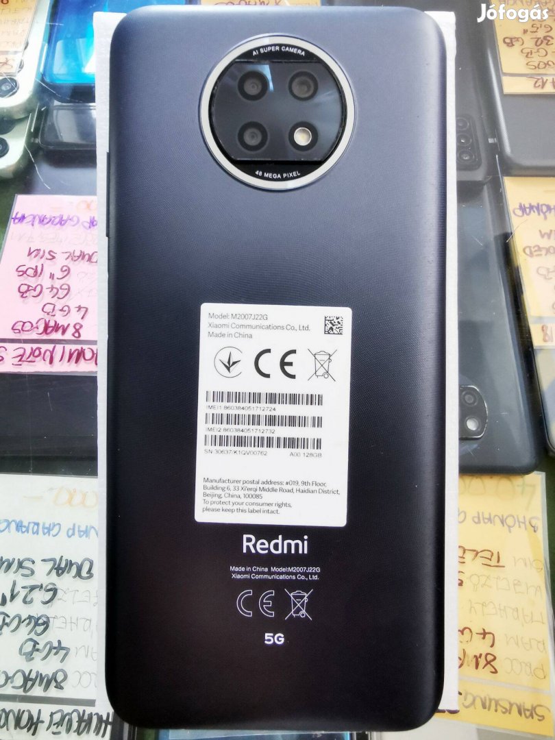 Szinte hibátlan Xiaomi Note 9T 5G 4+2/128 3 hónap garancia 6.53" IPS