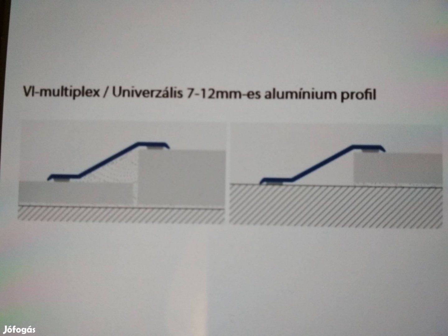 Szintkülönbséges burkolatváltó 7-12 mm között, 2,7 m hosszú