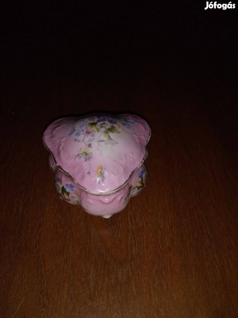 Szív alakú porcelán dobozka, ékszertartó, bonbonier eladó