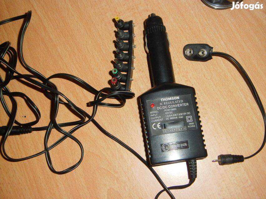 Szivargyújtó Adapter: Thomson 1,5 - 12 Volt - 9 csatlakozóval eladó!