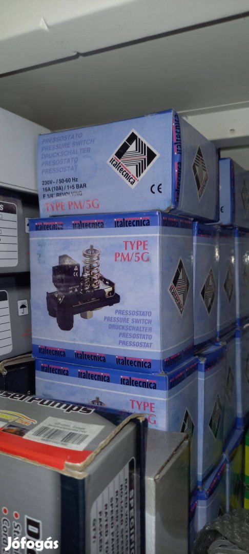 Szivattyúk vezérlésére PM5G nyomáskapcsoló hidroforhoz,