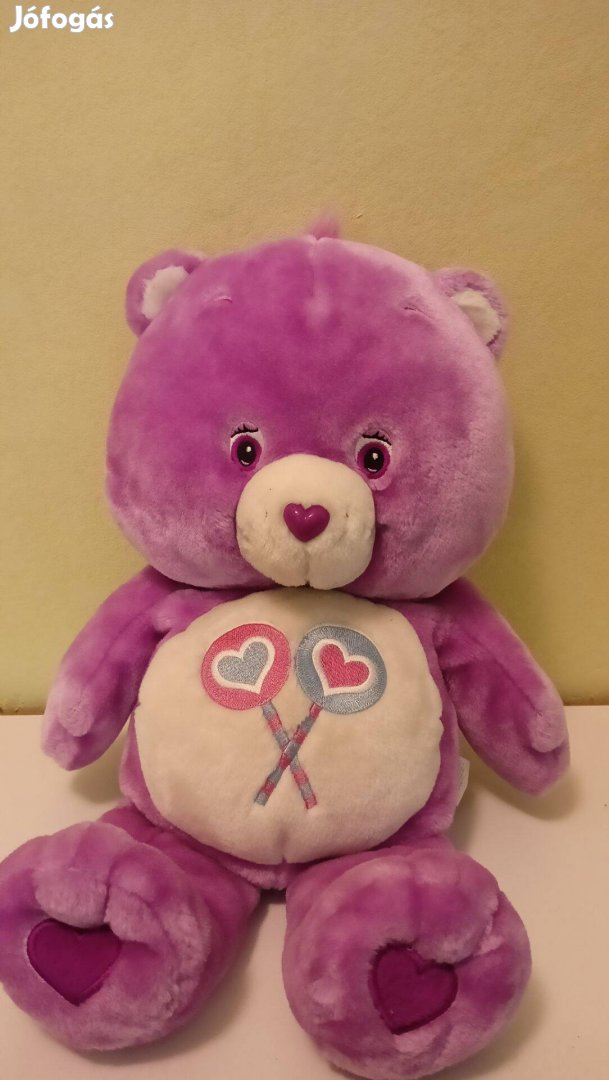 Szíves bocs (Care Bears) plüss hátizsák kis tárolózsebbel