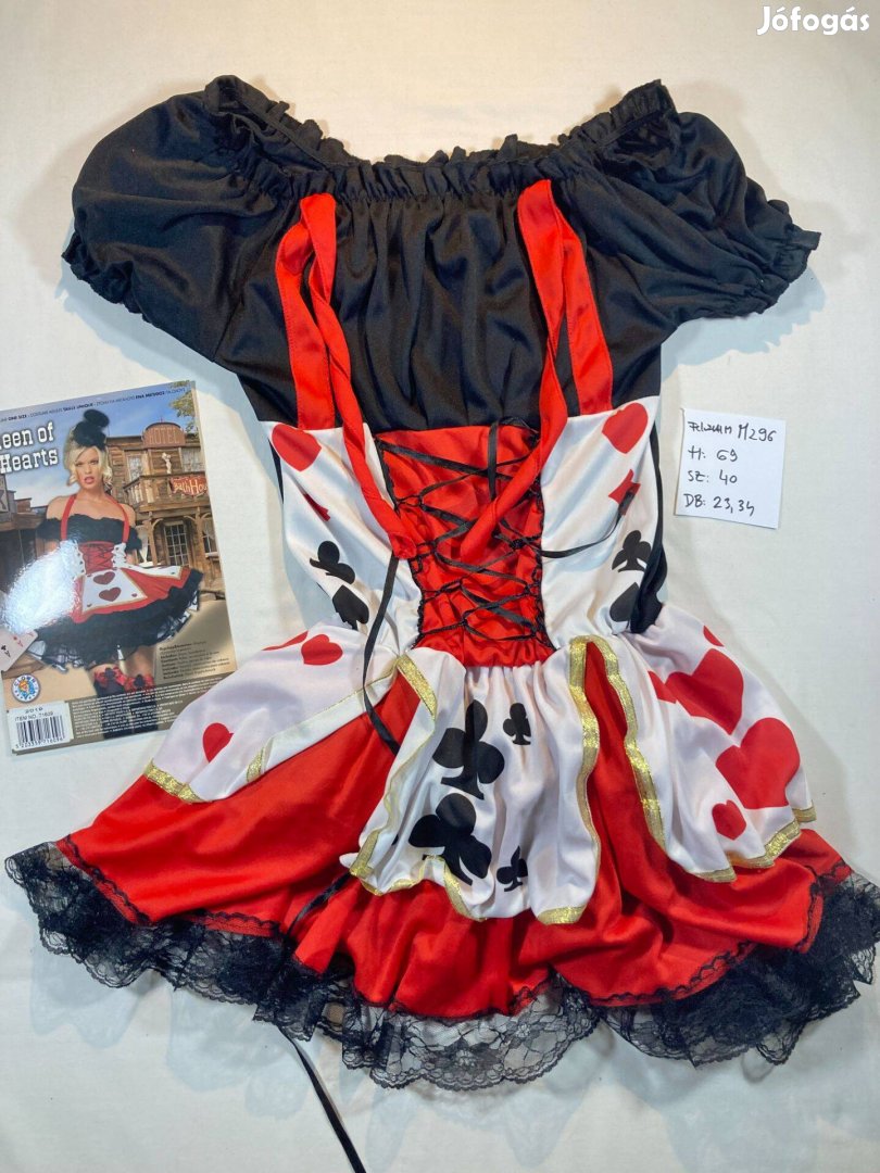 Szívkirálynő jelmez, felnőtt jelmez M296