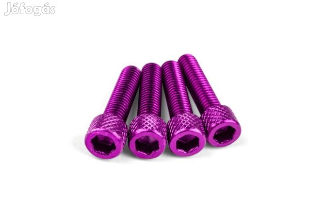 Szívócsavar készlet M6x25mm alumínium lila (x4)