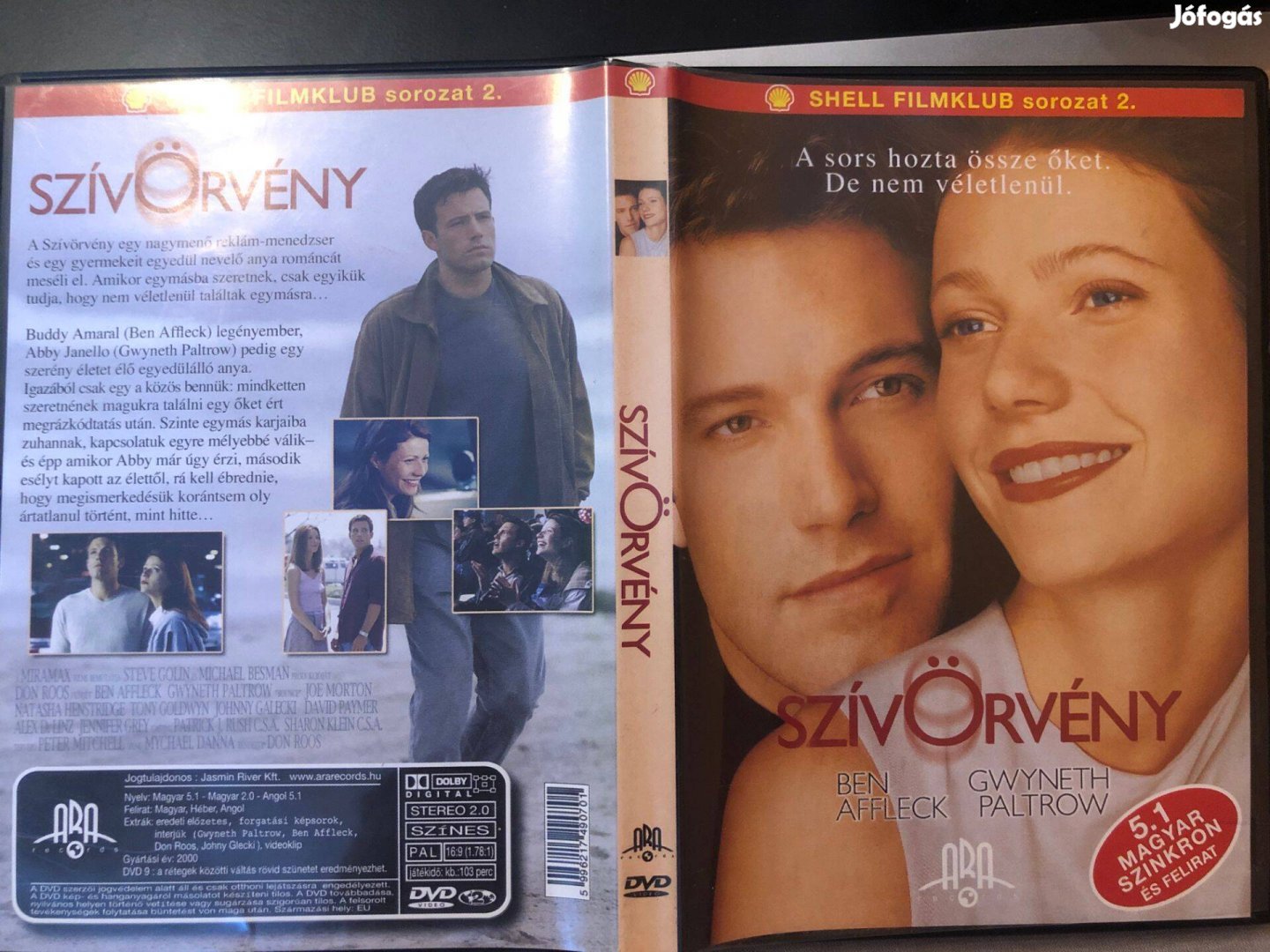 Szívörvény (karcmentes, Ben Affleck, Shell kiadás) DVD